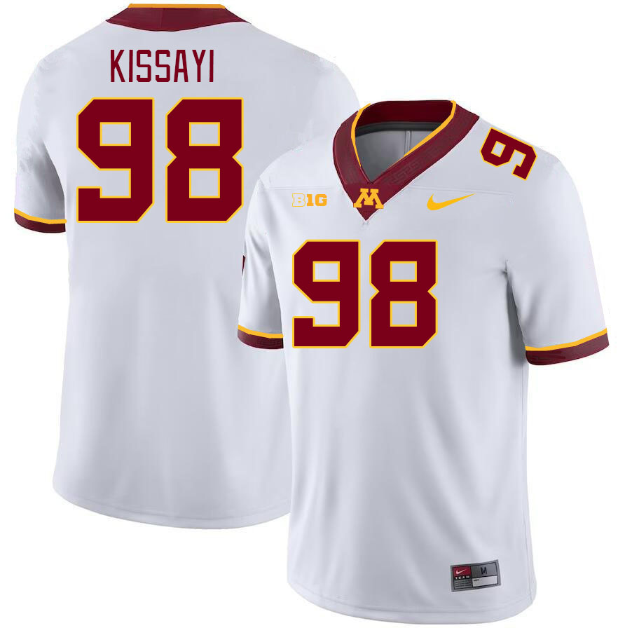 Men #98 Adam Kissayi Minnesota Golden Gophers College Football Jerseys Stitched-White